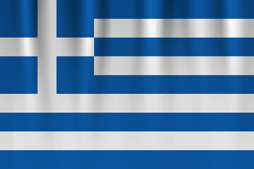 Vector flag of Greece. Greece waving flag background.