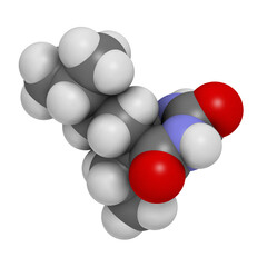 Amobarbital (amylobarbitone) barbiturate sedative, chemical structure.