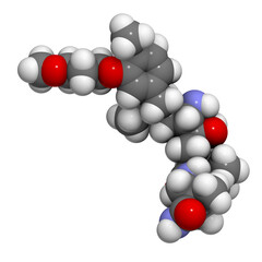 Aliskiren hypertension or high blood pressure drug (renin inhibitor class), chemical structure.