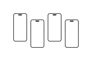 Realistic blank phone illustration. UI UX app presentation. 3D Render.