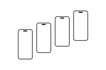 Realistic blank phone illustration. UI UX app presentation. 3D Render.