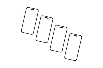 Realistic blank phone illustration. UI UX app presentation. 3D Render.