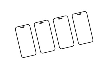 Realistic blank phone illustration. UI UX app presentation. 3D Render.