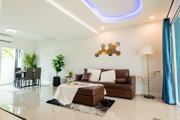 modern living room with sofa