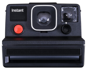 Instant camera frontview isolated