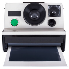 Instant camera frontview isolated - 533692636