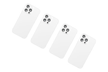 Realistic blank phone illustration. UI UX app presentation. 3D Render.