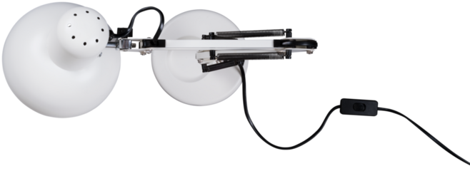 Desk lamp topview isolated