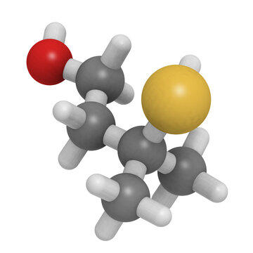 3-mercapto-3-methylbutan-1-ol (MMB, cat urine scent) molecule, chemical structure
