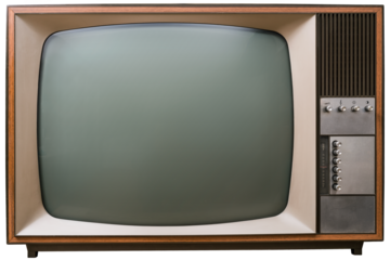 TV frontview isolated