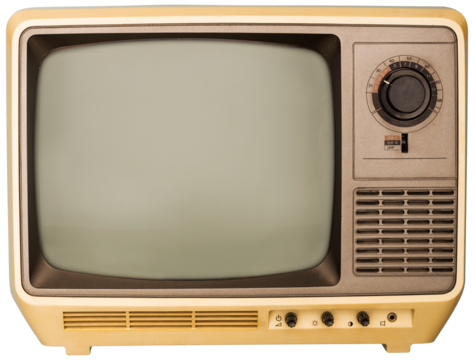 TV frontview isolated