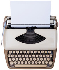 Typewriter topview isolated