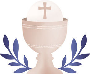 First Holy communion sacred chalice, design for a boy communion