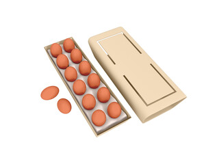 Transparent Tray Of Eggs In Packaging Image