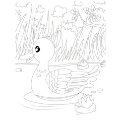 funny animal coloring page for kids