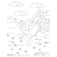 funny animal coloring page for kids