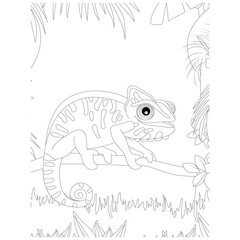 funny animal coloring page for kids