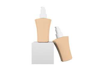 Transparent Cosmetic Pump Bottle Packaging Image