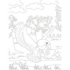 funny animal coloring page for kids
