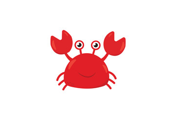 Cartoon crab vector, crab vector and cute crab editable vector - obrazy, fototapety, plakaty