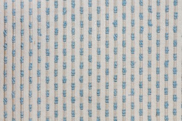 Closeup shot of a blue white patterned fabric textile surface