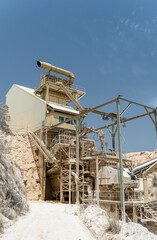 Cement factory. Overview of large concrete plant