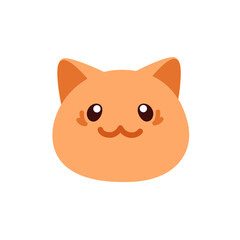 Fototapeta premium Cute cat face vector illustration