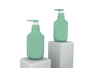 Transparent Cosmetic Pump Bottle Packaging Image
