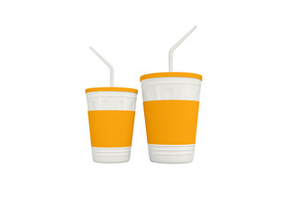 Transparent Plastic Juice Cup with Straw Packaging Image Image