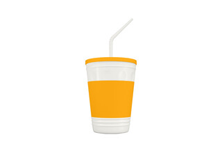Transparent Plastic Juice Cup with Straw Packaging Image Image