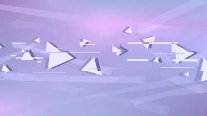 Abstract Pastel Blended Gradient Background with Glitched Monotone Triangle (Blue and Purple)