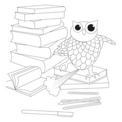 funny animal coloring page for kids