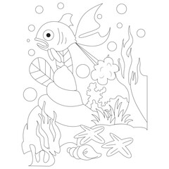 funny animal coloring page for kids