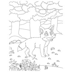 funny animal coloring page for kids