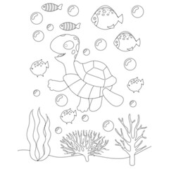 funny animal coloring page for kids