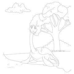 funny animal coloring page for kids