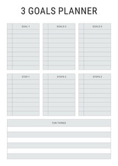 3 Goals Planner