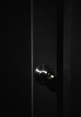 metal handle on a metal door