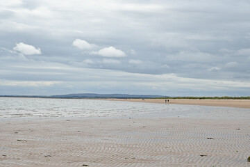 Sandstrand Dornoch Beach mit Blick aufs Meer, Dornoch, Highland, Schottland