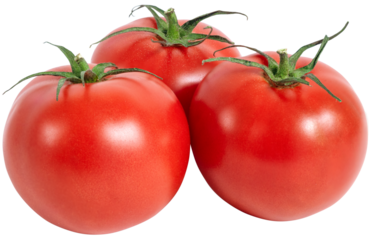Three fresh tomatoes