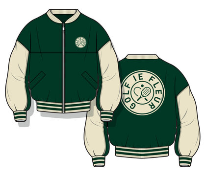 jacket varsity golf. jacket college golf. bomber jacket preppy green.