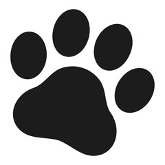 Dog or cat paw icon. Vector illustration - obrazy, fototapety, plakaty