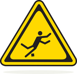 Warning Tripping Hazard Symbol Sign ,Vector Illustration