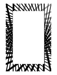 Black rectangle frame. PNG with transparent background.