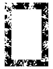 Black rectangle frame. PNG with transparent background.