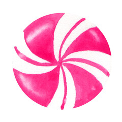 Watercolor blue candy illustration,lollipop, sweet,stripes,realistic red and white spiral candy isolated. Children's print, holiday decor, nursery,character Merry Christmas, Happy New year, Noel,xmas	