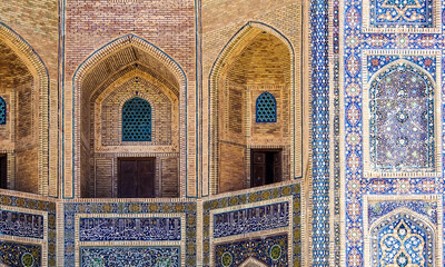 Detail of a mosque in the Uzbekistan