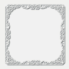 Frame, in the style of an ornament, Vector illustration eps 10, Art.
