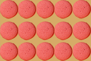 pink sweet macaroons pattern