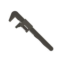 Wrench Flat Illustration. Clean Icon Design Element on Isolated White Background
